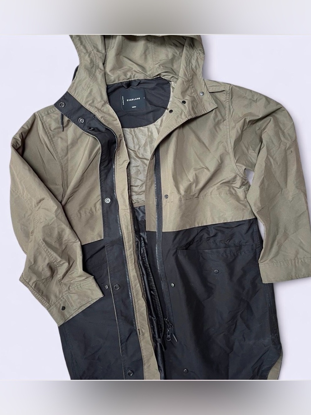 Everlane Renew anorak color block hooded jacket